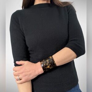 Tory Burch resin tortoise-shell cuff bracelet